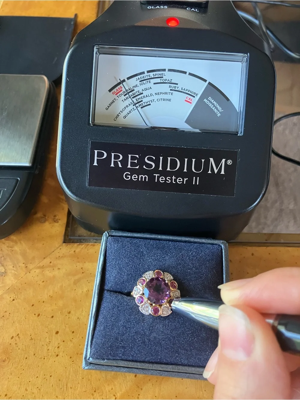 Brazilian Amethyst Rhodolite Garnet Ring Size 6.75